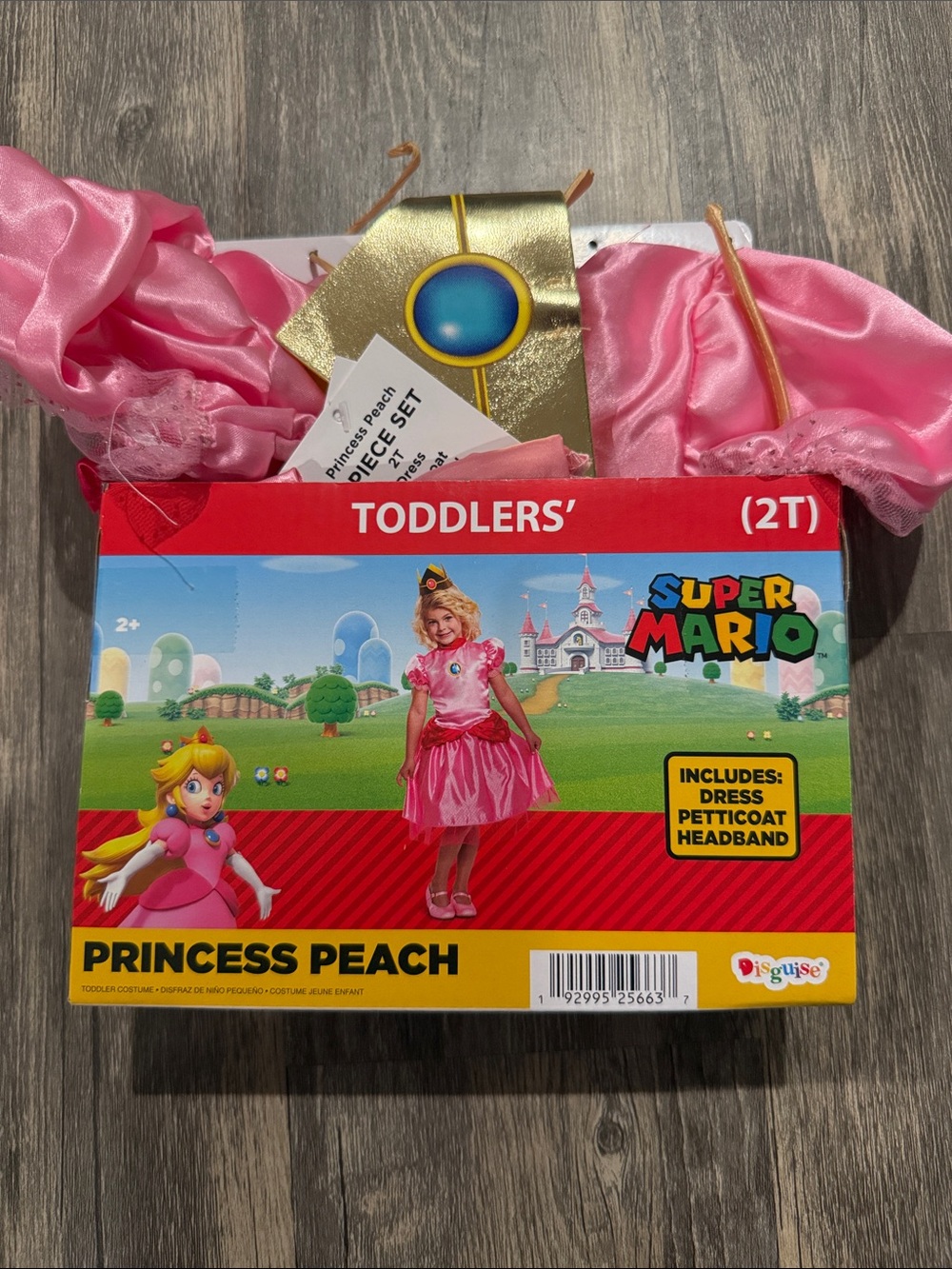 Princess Peach Super Mario Toddler Halloween Costume  (2T)